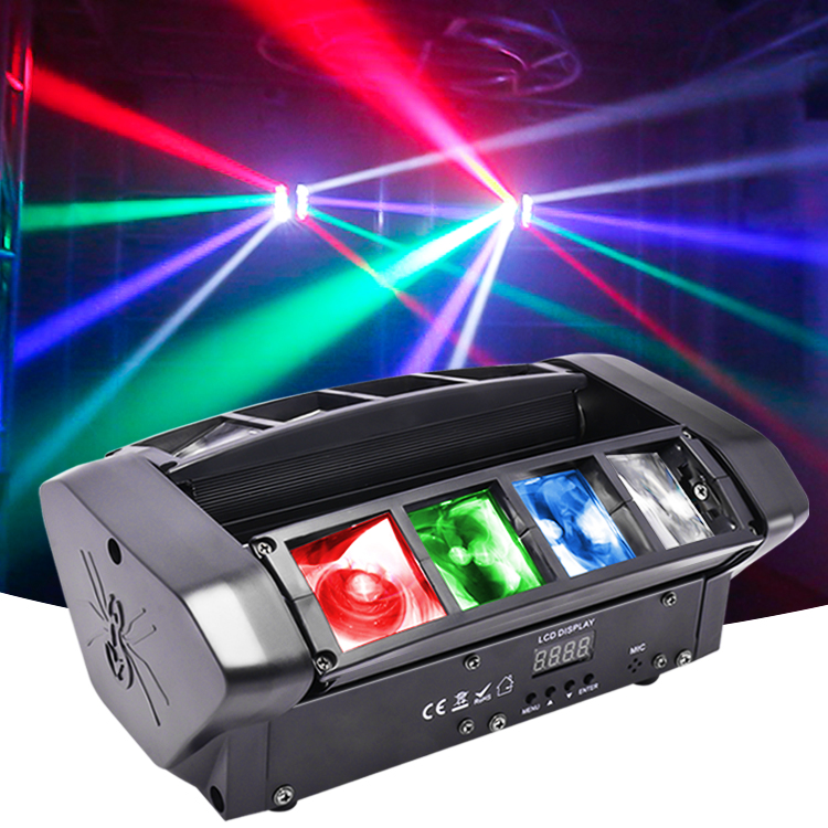【新品】SPIDER LIGHT ミニパイダーライト 1個 Mini Spider Stage Effect Light - 8 Pcs LED Moving Head