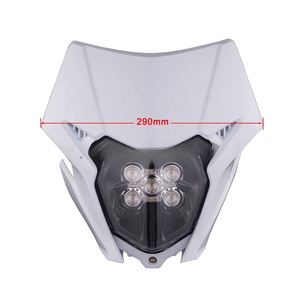 Phares de <span class=keywords><strong>moto</strong></span> LINGQI, feux de jour LED, capot de phare Grimace pour <span class=keywords><strong>moto</strong></span> tout-terrain CRF, pièces de motocross - Product Image 2