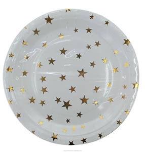 Service de table en papier, assiettes à dessert, gobelets jetables, articles de fête, fête étoilée, <span class=keywords><strong>anniversaire</strong></span> d'enfant, transport, Kaile, <span class=keywords><strong>adulte</strong></span>, or - Product Image 5