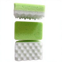 Éponge de bain en gros, double couche, en PU, pour le lavage du corps et la douche