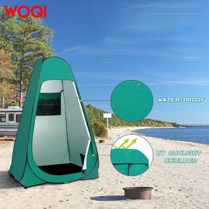 Tente de douche pop-up Woqi 155x155x210 cm, imperméable, portable, abri de camping pour l'intimité, installation automatique, vert émeraude - Product Image 4