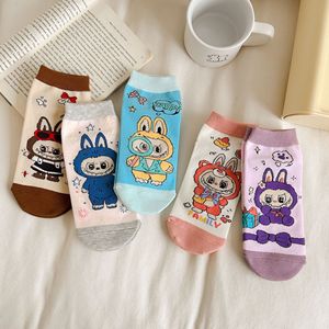 ถุงเท้าสำหรับผู้หญิง ถุงเท้าข้อสั้น<span class=keywords><strong>ผู้หญิง</strong></span> ผ้าฝ้ายหวีใหม่ น่ารัก ลายการ์ตูนอนิเมะ สไตล์ลำลอง ขายส่ง - Product Image 1