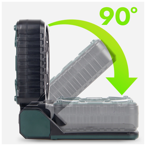 Fabriek Hot Verkoop 5200Mah Oplaadbare Draagbare Zonne-Energie Tafelventilator Met Usb 90 Graden Roterende Kop En Timer Voor Kamperen - Product Image 2