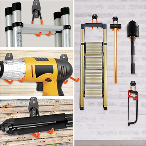 Gancio <span class=keywords><strong>appendi</strong></span> attrezzi da garage, organizer per attrezzi da giardino, porta attrezzi da giardino, porta biciclette, supporto in acciaio per biciclette - Product Image 4