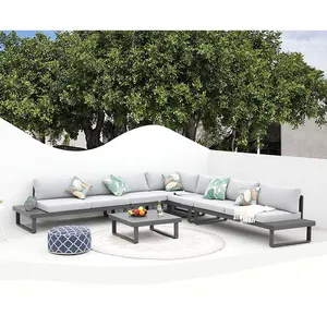 Hotel Aluminium Fauteuil Set Tuinbanken Buiten Sofa Set Tuinmeubelen Terras Tuinmeubilair Buiten Bank