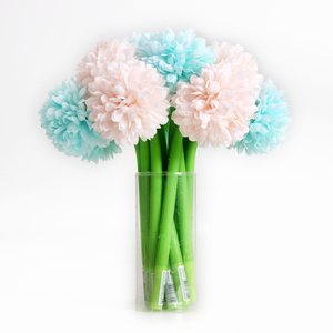 O & Q Nhà Sản Xuất Bán Buôn <span class=keywords><strong>0.5Mm</strong></span> Sinh Thái Nhựa Sang Trọng Gel Bút Màu Xanh Mực Shasta Daisy Hoa Thiết Kế Biểu Tượng Tùy Chỉnh Khuyến Mại Quà Tặng Bút - Product Image 1