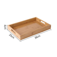 En gros Personnalisé Écologique Écologique en bois de bambou Rectangulaire Flottant plateaux de service Avec Poignée