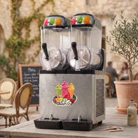 Machine à slush commerciale double réservoir pour boissons glacées, idéale pour les commerces de détail et les bars à boissons - Vente en gros à prix abordable