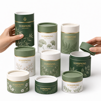 Tube en papier kraft OEM vide, rechargeable, hermétique, rond, taille personnalisée, biodégradable, compostable, pour cosmétiques et soins de la peau, cylindre, boîte