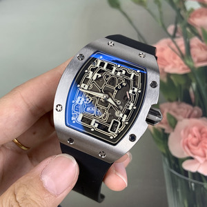 Montre mécanique de sport de luxe pour homme RM67-01, ultra-fine, en titane, avec cristal saphir, bracelet en caoutchouc, style designer - Product Image 3