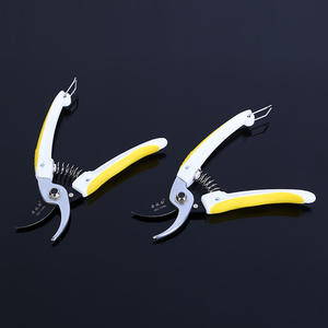 Tijeras de podar As-069 de acero inoxidable, diámetro de corte de 20-30 mm, mango amarillo y blanco para jardinería y paisajismo - Product Image 1