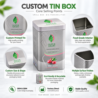 Vente directe usine – Boîte métallique personnalisée recyclable de qualité alimentaire pour chocolat, sucre, bonbons, gâteaux, snacks, avec couvercle coulissant – Tarif compétitif