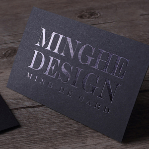 Sang Trọng Màu Đen Thẻ Dập Nổi Khắc UV In Kỹ Thuật Số Mã QR Logo Bưu Thiếp Đám Cưới Cảm Ơn Bạn Thẻ Kinh Doanh Tùy Chỉnh - Product Image 5