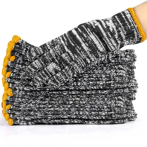 10 Gauge Mixed Color Labor Protection Cotton Hand Wear Resistant Knitted Safety Gloves