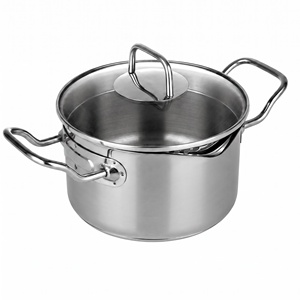 Marmite profonde en acier inoxydable avec <span class=keywords><strong>couvercle</strong></span> <span class=keywords><strong>passoire</strong></span> et bec verseur, marmite à soupe multi-usages pour cuisinières à induction et à gaz - Product Image 1