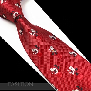 Corbatas Navideñas para Hombre, <span class=keywords><strong>Corbata</strong></span> de Seda Tejida de 7 cm, Regalo para Hombre, <span class=keywords><strong>Corbata</strong></span> Festiva con Diseño de Santa Claus y Reno - Product Image 5