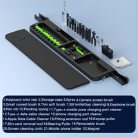 Kit de nettoyage de clavier tout-en-un avec repose-poignets 22-en-1 - Parfait pour le nettoyage des téléphones portables, tablettes, ordinateurs, appareils photo et écouteurs