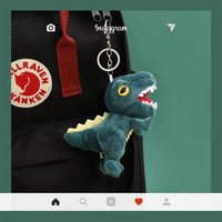 Poupée en peluche T-Rex de célébrité internet, style usine, mignonne, pour couple, pendentif de sac à dos, porte-clés, ornement suspendu