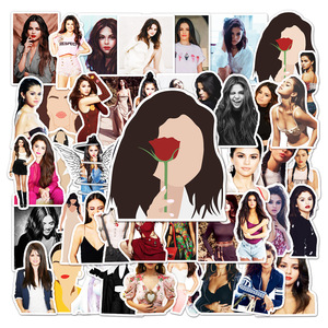 50 Uds. Nuevas Pegatinas Personalizadas de Graffiti de la <span class=keywords><strong>Cantante</strong></span> <span class=keywords><strong>Selena</strong></span> Gomez para Laptop, Vinilo Impermeable, Pegatina de Estrella - Product Image 5