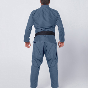 Steel <b>Blue</b> Karate Gi Slate Jiu Jitsu Kimono Unisex Pearl Weave Everyday Training Ripstop Pants Casual Grappling Comfortable 100% - Product Image 6