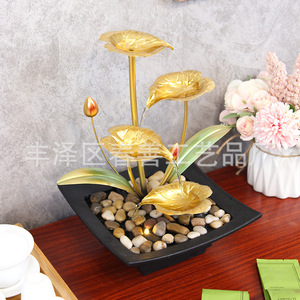 Ornement aquatique JR026 alimenté par USB, décoration moderne pour salon, hall d'entrée, porte-bonheur, fontaine d'intérieur - Product Image 4