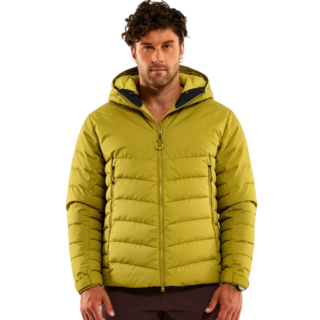 Custom Design OEM Windproof Warm High Quality Eco-friendly Men's Winter Hiking Reversible Hooded Coats with Pocket