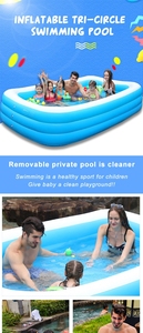 Hot bán màu xanh PVC tự động lớn Padding Hồ bơi bơm hơi cho gia đình với người lớn trẻ em trẻ sơ sinh cho sử dụng ngoài trời - Product Image 5