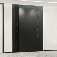 Porte pivotante en aluminium antivol de sécurité, portes d'entrée extérieures de luxe pour villas
