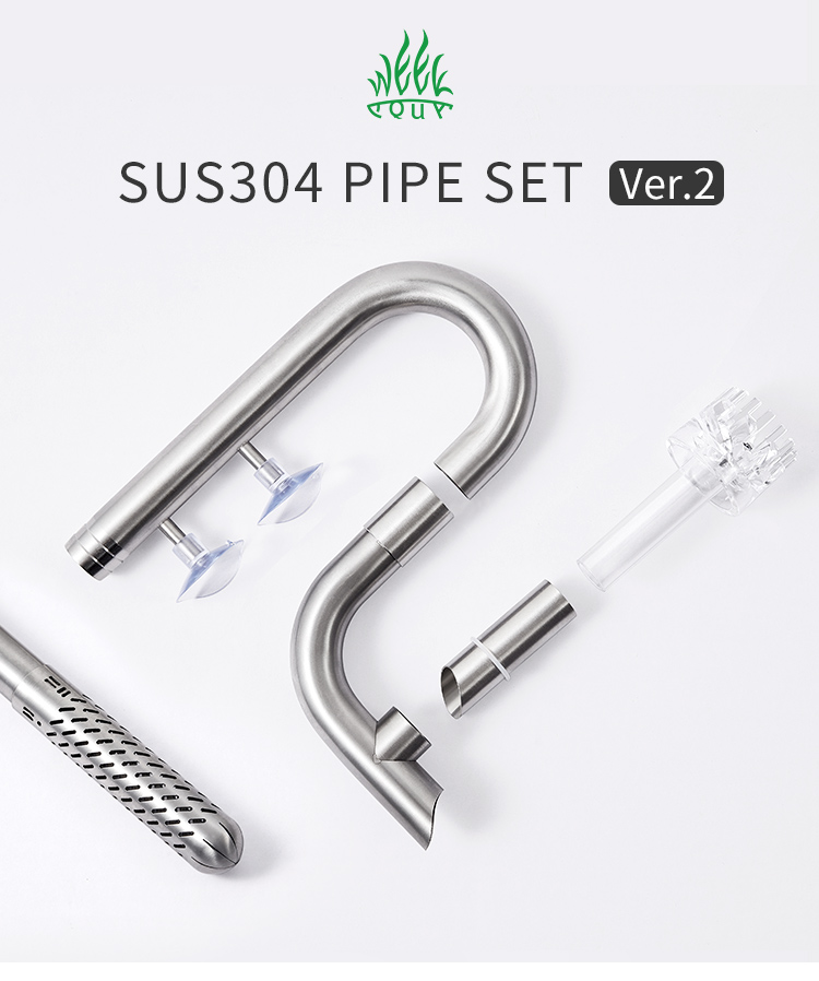 フィルター・ポンプ・ろ材 WEEK AQUA M PIPE SET SG-1616-250-D WEEKAQUA SG-1616-250 New Updated Stainless Steel Lily Pipe 16mm