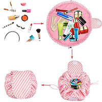 Sacs de maquillage magiques imperméables à cordon, grandes pochettes de rangement cosmétiques portables pour femmes, idéales pour les voyages quotidiens, vente en gros