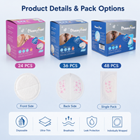 Mummyfriend Coussinets d'allaitement jetables super doux, absorbants, respirants et anti-fuites en SAP, à trois dimensions