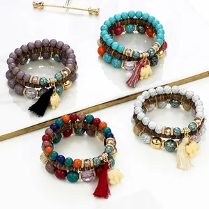 Dazgirl Statement New Colorful Acrylic Beads Bracelets For Women