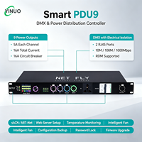 Unité de distribution d'alimentation intelligente PDU9, séquenceur d'alimentation à 9 canaux contrôlé par DMX, montage en rack 1U pour équipement d'éclairage de scène