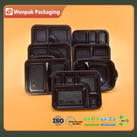 Sekali pakai 2 kompartemen plastik wadah penyimpanan dapur PP Blister sekali pakai wadah makanan