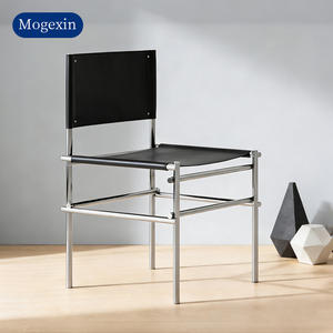 Silla de Comedor Moderna de Cuero PU con Patas de Acero Inoxidable, Diseño Cómodo y Duradero para Uso en Escuelas, Hogares y Restaurantes - Product Image 1