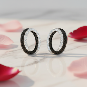 Boucles d'oreilles solitaires en onyx noir naturel et moissanite |   Argent sterling |   Pierre facettée de 1 mm |   Design minimaliste |   pour - Product Image 6