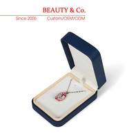 Boîte à bijoux en cuir décorative en velours à motif personnalisé pour l'emballage de bijoux de luxe, vente directe d'usine, emballage cadeau rouge pour voyage