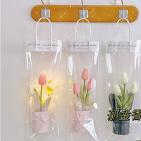 Sac à main fleuri pour la Saint-Valentin, sac à roses transparent, design floral, sacs en plastique pour cadeau