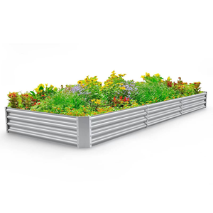 Kits de lit de jardin surélevé galvanisé Rectangle boîte de jardinière modulaire pour la maison pot de jardinière <span class=keywords><strong>paresseux</strong></span> pour légumes et fleurs - Product Image 1