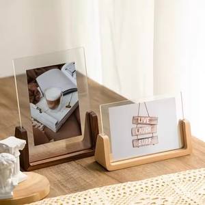 Nordic Acrylic Picture <b>Frame</b> Wooden Kpop Idol Photo Display Wedding Party Picture Holder Desktop Office Photo Decor - Product Image 1