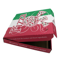 Großhandel E Flöte Take Away Schwarz Custom Print Pizza Boxen Fast Food Karton Pizza Verpackungs box