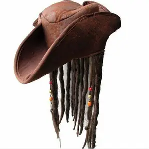 Sombrero  Jack Sparrow Color Marrón De  Adulto 