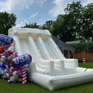 Châteaux gonflables sur <span class=keywords><strong>le</strong></span> thème des dinosaures <span class=keywords><strong>de</strong></span> 8 m avec double grand toboggan pour enfants et adultes, en PVC, utilisables dans les jardins et parcs d'attractions - Product Image 3