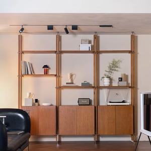 Estantería de Diseño de Lujo, Muebles de Interior para el Hogar, Estanterías de Madera Maciza - Product Image 1