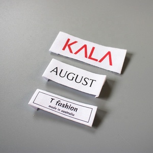 Tùy Chỉnh Thiết Kế Một Màu In Tự Nhiên Offwhite Bông Nhãn Hàng May Mặc/Quần Áo Tags/Lụa Màn Hình In Bông Nhãn Mác - Product Image 5