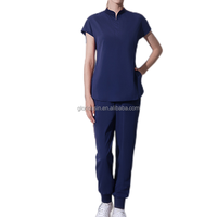 GloriousIn RTS Scrubs 2023 Théâtre Houseman Vétérinaire Uniformes Hommes Gris Vestes Extensible Belle Marque Fermetures À Glissière Koi