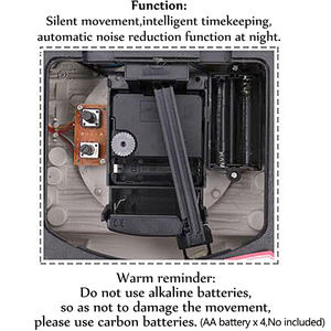 Horloge à coucou horloge murale nichoir avec voix d'oiseaux naturelles jour et alarme horaire horloge murale à quartz pendule en résine pour décor cadeau - Product Image 6