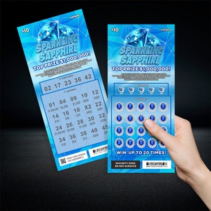 Cartes à gratter numériques couleur personnalisées en gros pour loteries, tombolas et promotions de casino - Product Image 1