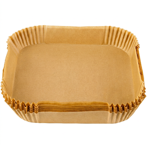 แผ่นรองซิลิโคนสำหรับหม้อทอดไร้น้ำมันแบบใช้ซ้ำได้ ไม่ติดกระทะ พับได้ ใช้แล้วทิ้ง รูปทรงสี่เหลี่ยม - Product Image 1