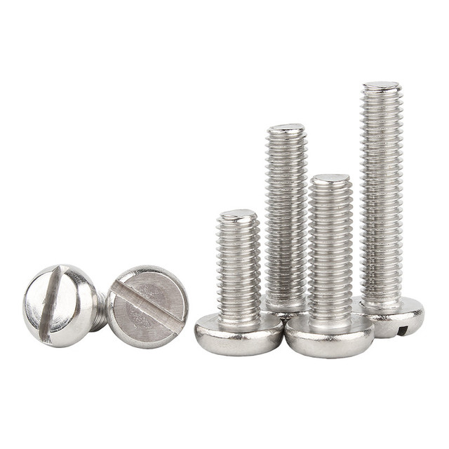 4-40 6-32 8-32 10-24 1/4 5/16 UNC Fasteners 18-8 Stainless Steel Pan Head Slotted Screw Round Head Machine Screws and Bolts